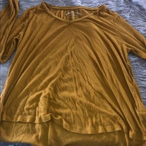 Yellow long sleeve shirt